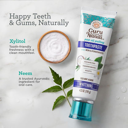 GuruNanda Hydroxyapatite Toothpaste with Neem, SLS and Fluoride Free, 4.2 oz - view 5