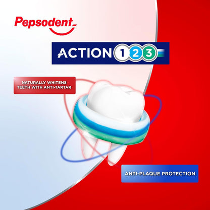 Pepsodent Natural Whitening Anti-Tartar Toothpaste, 3 x 125 ml - view 3