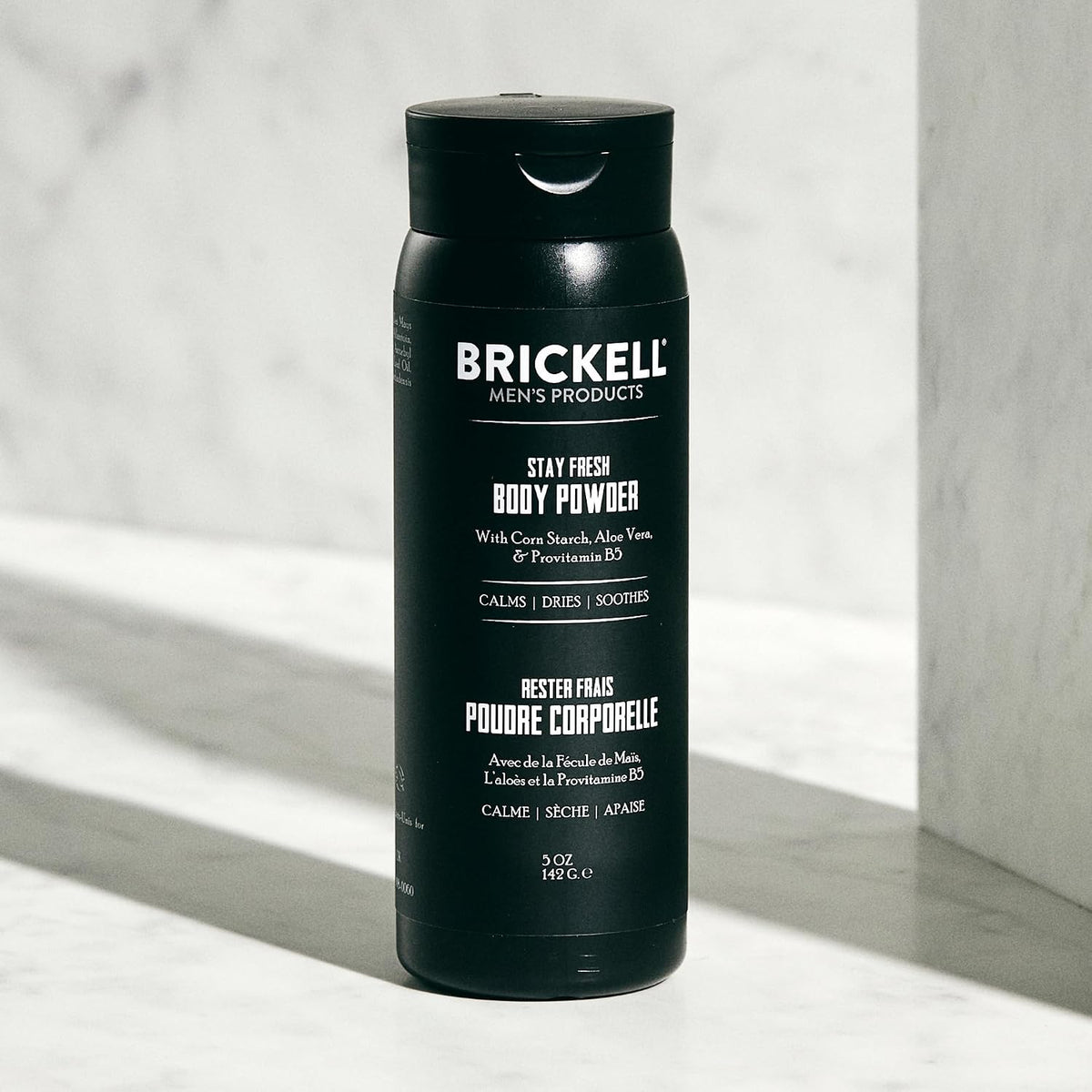 Brickell Men's Products Stay Fresh Body Powder Unscented 5 oz - view 2