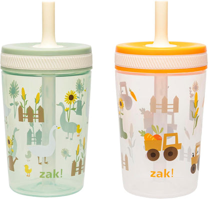 Zak Designs Kelso Toddler Cups, 15 oz, Silly Goose and Harvest, 2 Pack