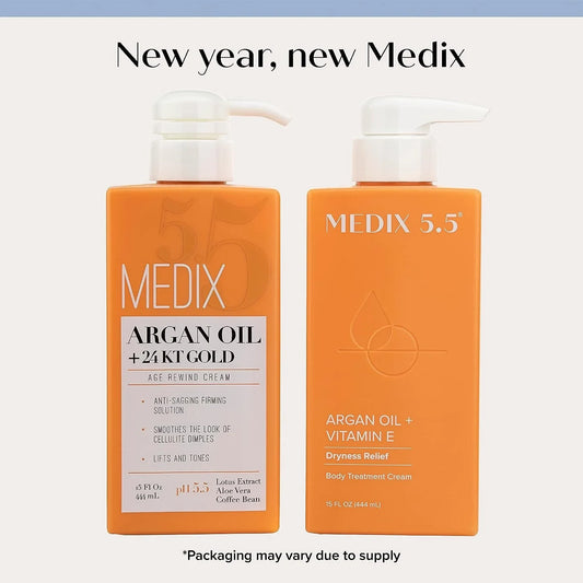 Medix 5.5 Argan Oil + 24KT Gold Age Rewind Cream 15 fl oz