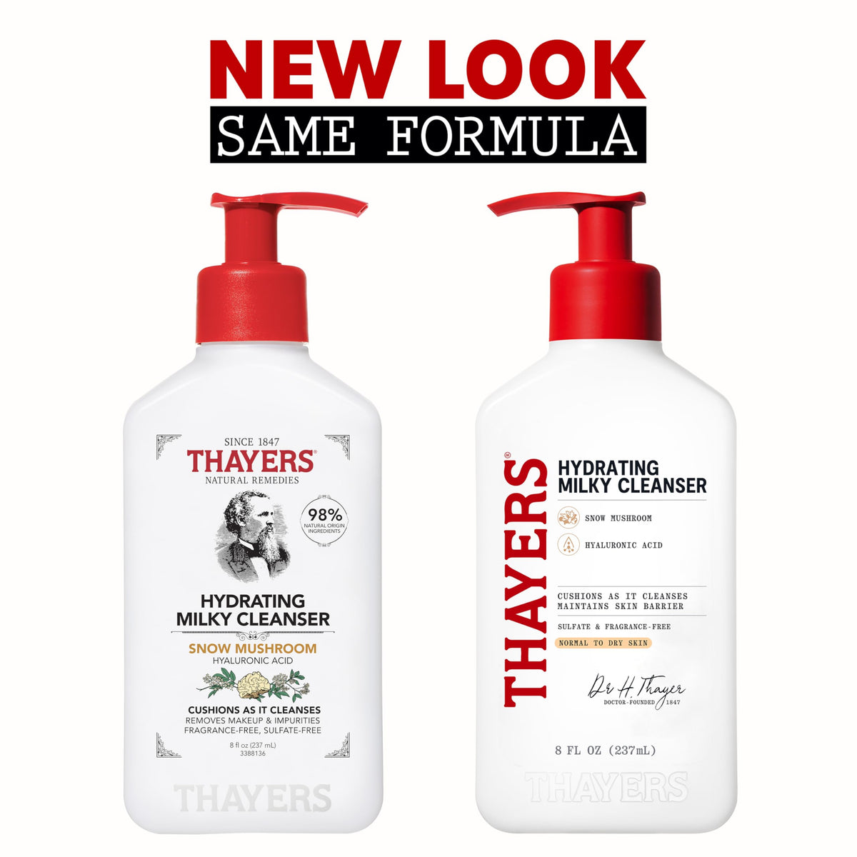 Thayers Milky Hydrating Face Cleanser with Snow Mushroom 237 ml (8 fl oz) - view 2