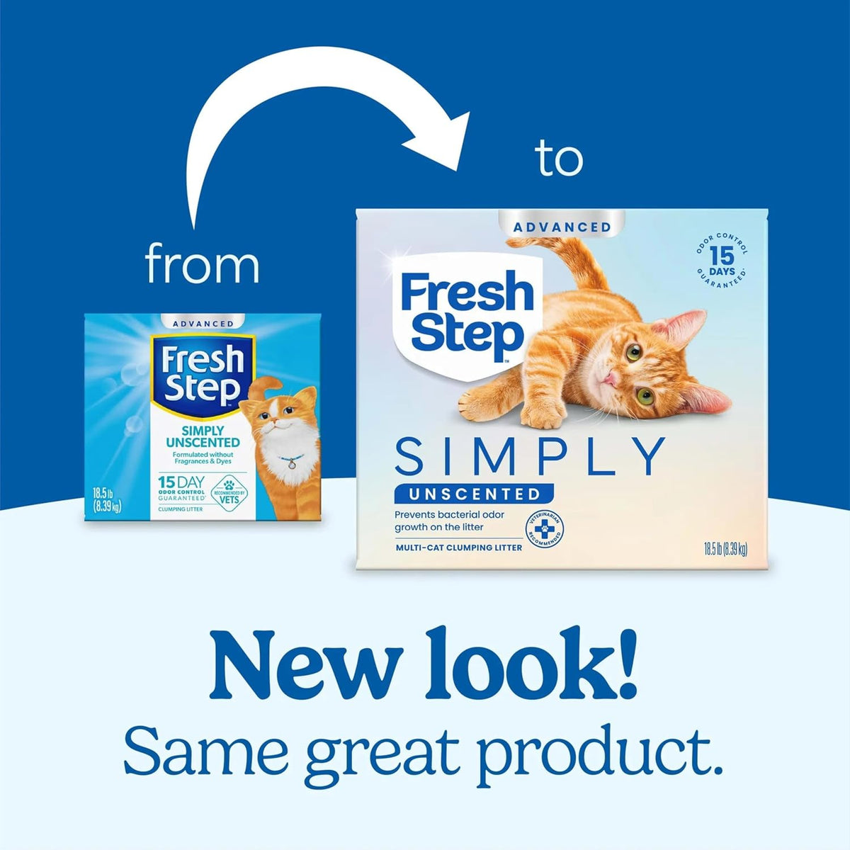 Fresh Step Advanced Simply Unscented Clumping Litter, 8.4 kg (18.5 lb), Pack of 2 — alternate product view