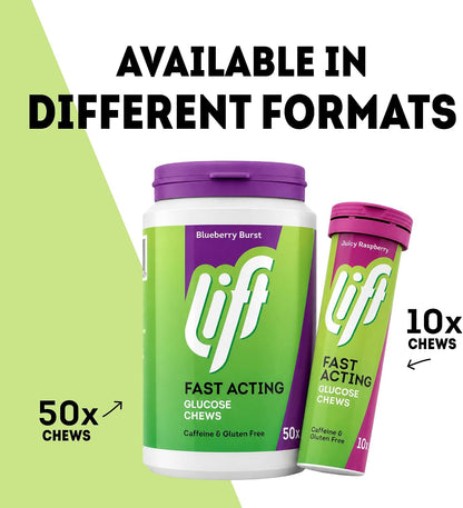 Lift Fast Acting Glucose Tablets, Mixed Berry, 6 Tubs of 10 - view 6