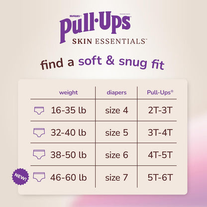 Pull-Ups Girls' Skin Essentials Potty Training Pants, 4T-5T, 46 Count - view 4