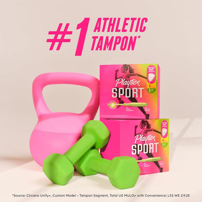 Playtex Sport Tampons, Regular/Super Multipack, Fragrance Free, 48 Count - view 6