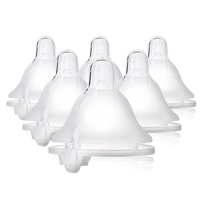Evenflo Feeding Balance + Wide Neck Medium Flow Bottle Teats, 3 Months+, 6 Count