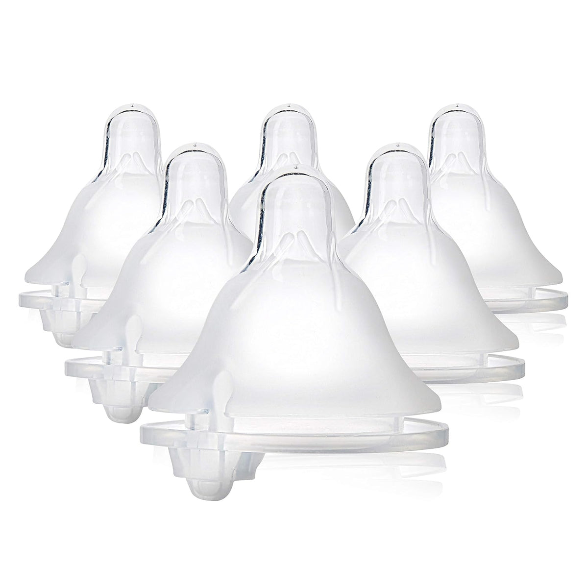 Evenflo Feeding Balance + Wide Neck Silicone Teats Medium Flow 3m+, Pack of 6