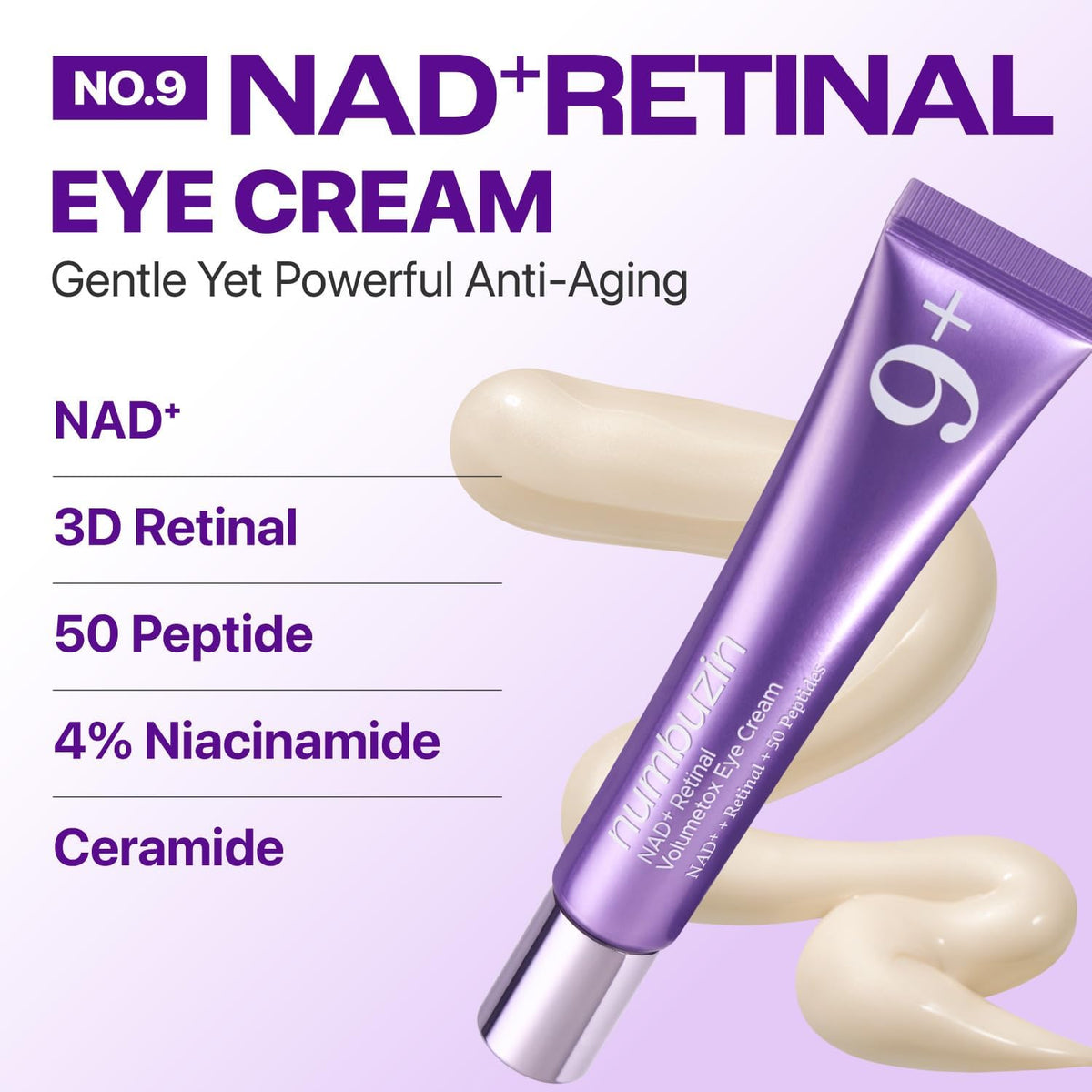 Numbuzin No.9 NAD+ Retinal Eye Cream, 0.67 fl oz - view 3