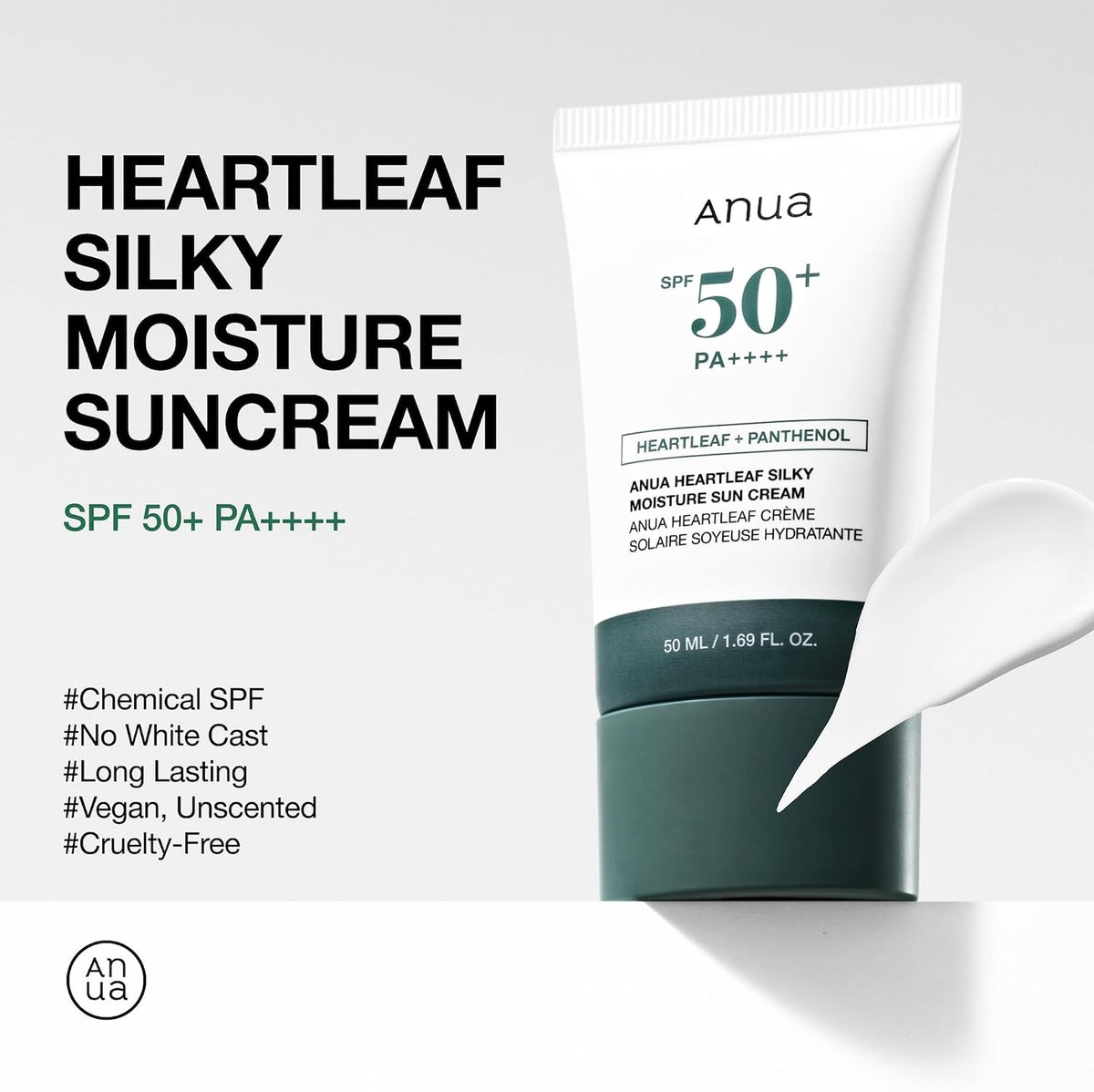 Anua Heartleaf Silky Moisture Sun Cream SPF 50 50ml - view 3
