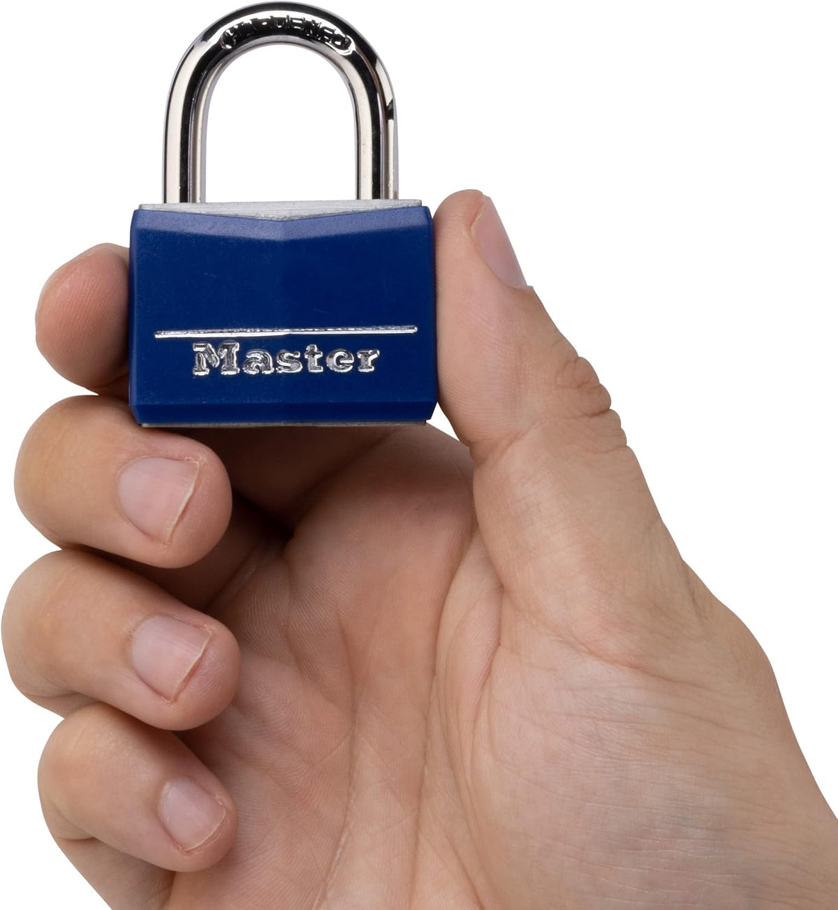 Master Lock Blue Vinyl Covered Aluminium Padlock with Key (142DCM) - view 4