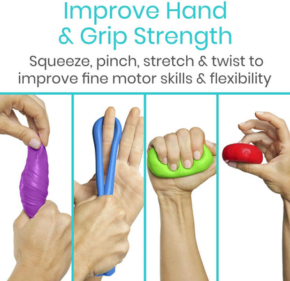 Vive Therapy Putty Set, Extra Soft, Medium and Firm Resistance, 6 Count - view 2