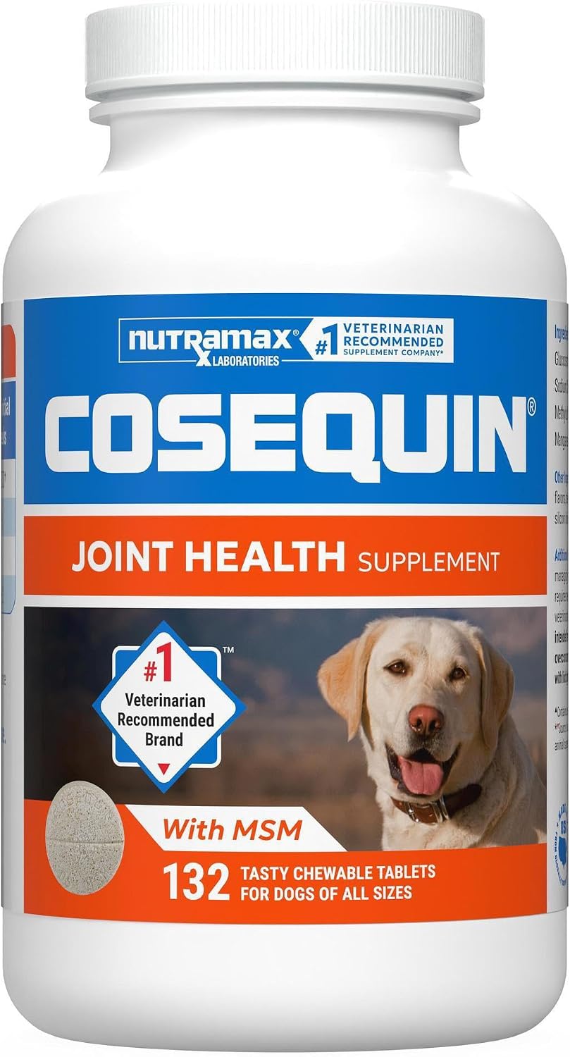 Nutramax Cosequin Joint Supplement for Dogs, 132 Chewable Tablets