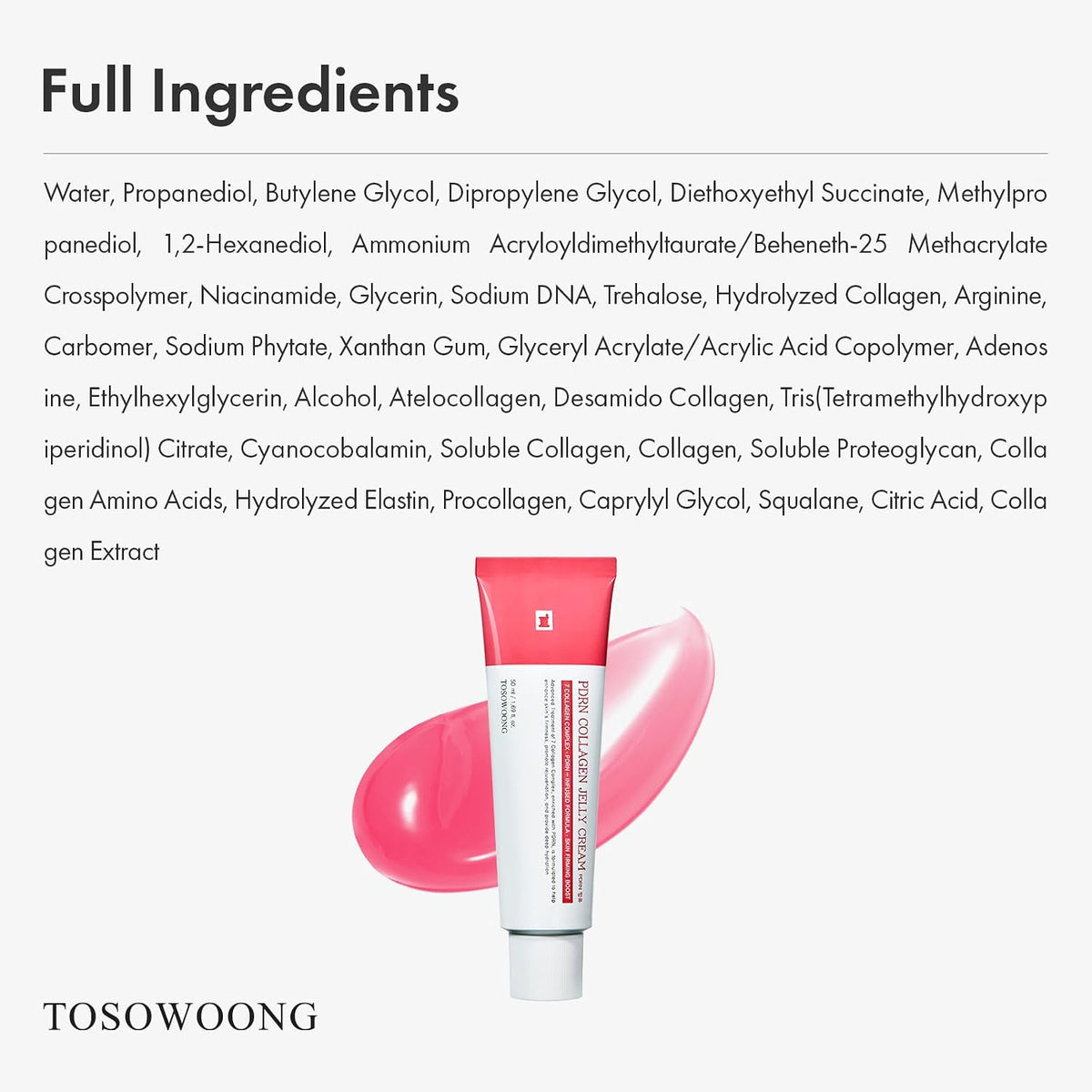TOSOWOONG PDRN Collagen Jelly Cream for Glow and Even Tone - view 6