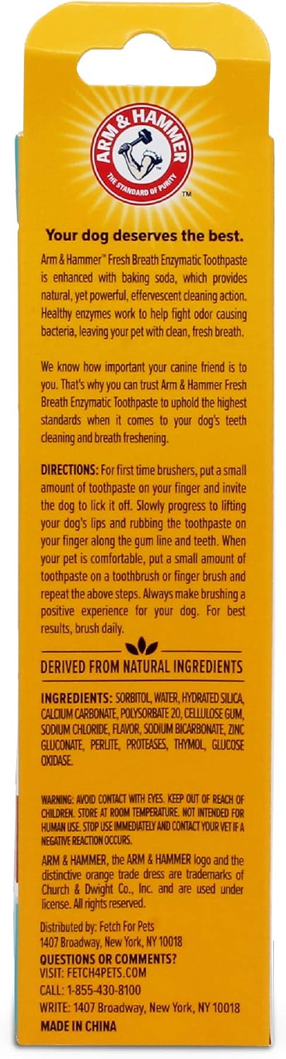 Arm & Hammer Fresh Breath Enzymatic Dog Toothpaste, Chicken, 67.5 g - view 6