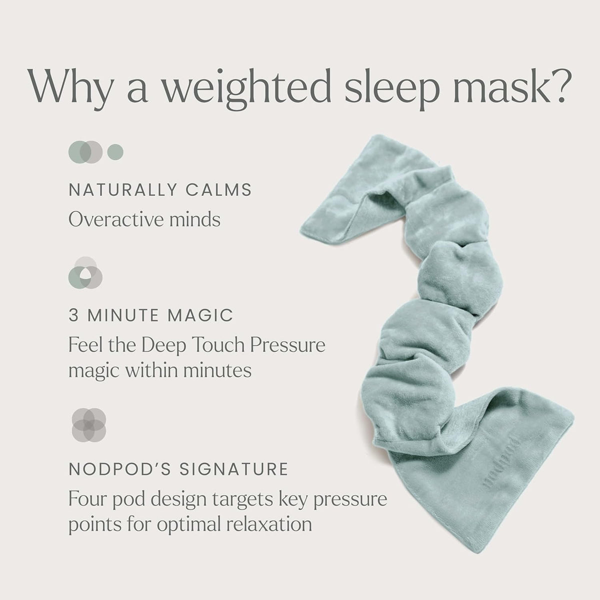 nodpod Gentle Pressure Weighted Sleep Mask - view 3
