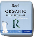 Rael Organic Cotton Cover Incontinence Pads for Women, Ultimate, 40 Count