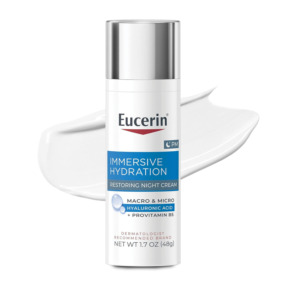 Eucerin Immersive Hydration Restoring Night Cream for Face, 48 g (1.7 oz) — product view