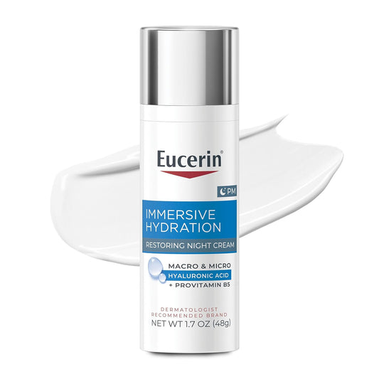 Eucerin Immersive Hydration Restoring Night Cream for Face, 1.7 oz