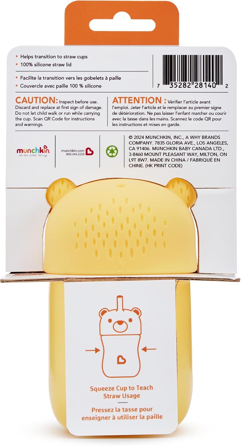 Munchkin Gentle Transition Honey Bear Straw Cup, 6+ Months, 9 oz - view 4