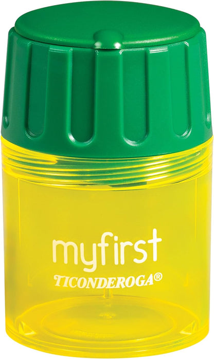 Ticonderoga My First Large Barrel Pencil Sharpener, Yellow and Green - view 2