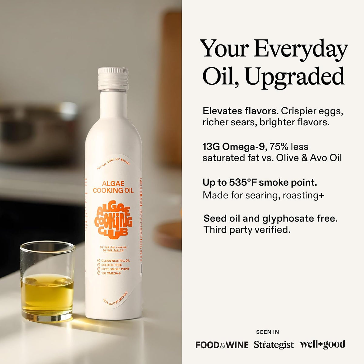 Algae Cooking Club Chef-Grade Algae Cooking Oil 16 fl oz — alternate product view