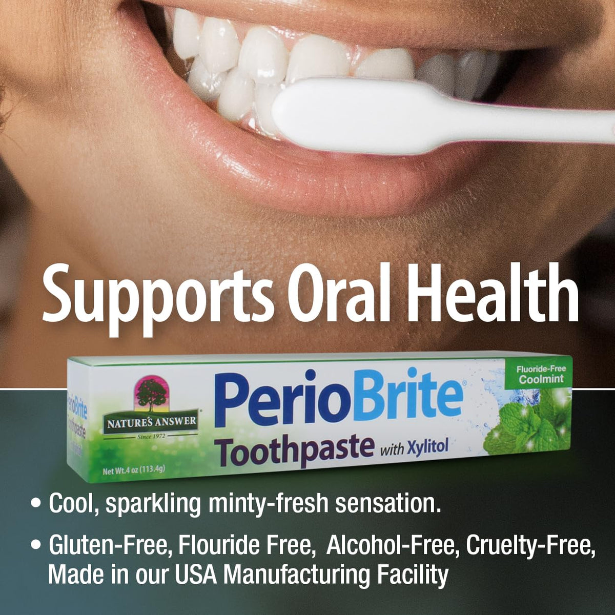 Nature's Answer PerioBrite Natural Toothpaste, Cool Mint, 4 oz, Pack of 2 - view 4