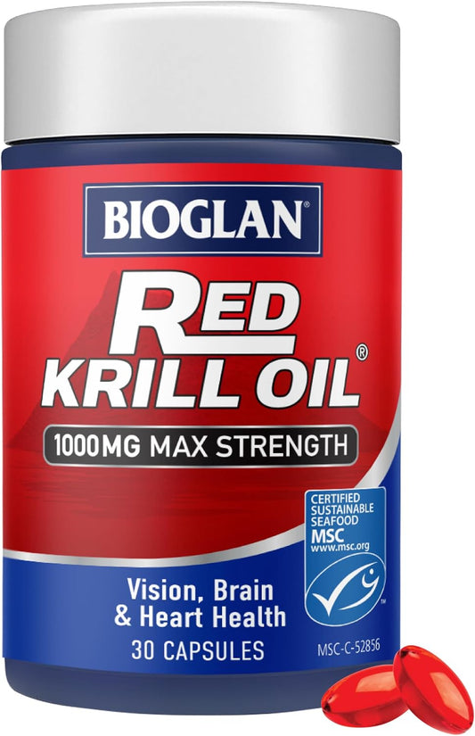 Bioglan Red Krill Oil Max Strength 1000 mg 30 Capsules