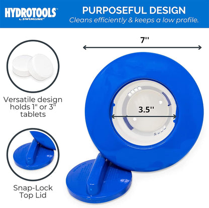 Swimline Floating Pool Chlorine Tablet Dispenser for 1 and 3 Inch Tablets - view 3