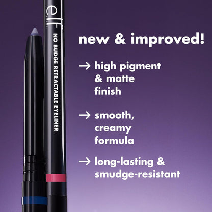 e.l.f. No Budge Retractable Eyeliner in Black, Waterproof - view 2