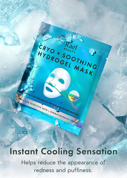 Rael Cryo Soothing Hydrogel Face Masks, Cooling & Calming, 4 Sheets - view 2