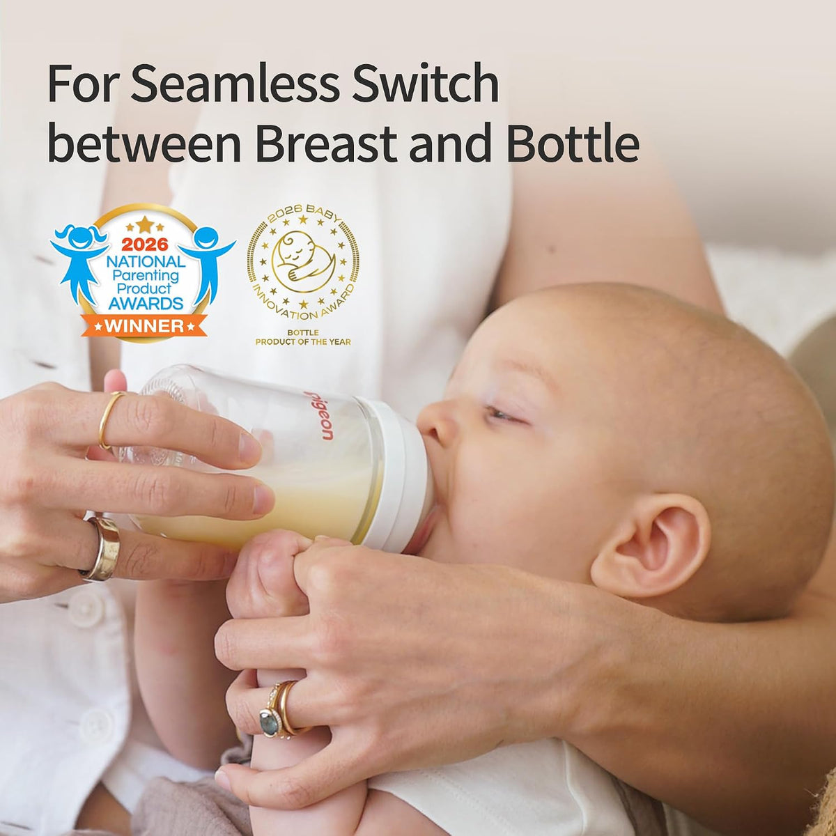 Pigeon Glass Baby Bottles, Wide Neck, 160 ml, Pack of 2 - view 4