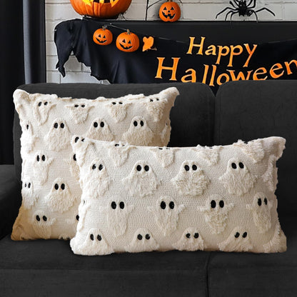4TH Emotion Halloween Ghost Cushion Covers, 18 x 18 Inch, Set of 2, Beige - view 4