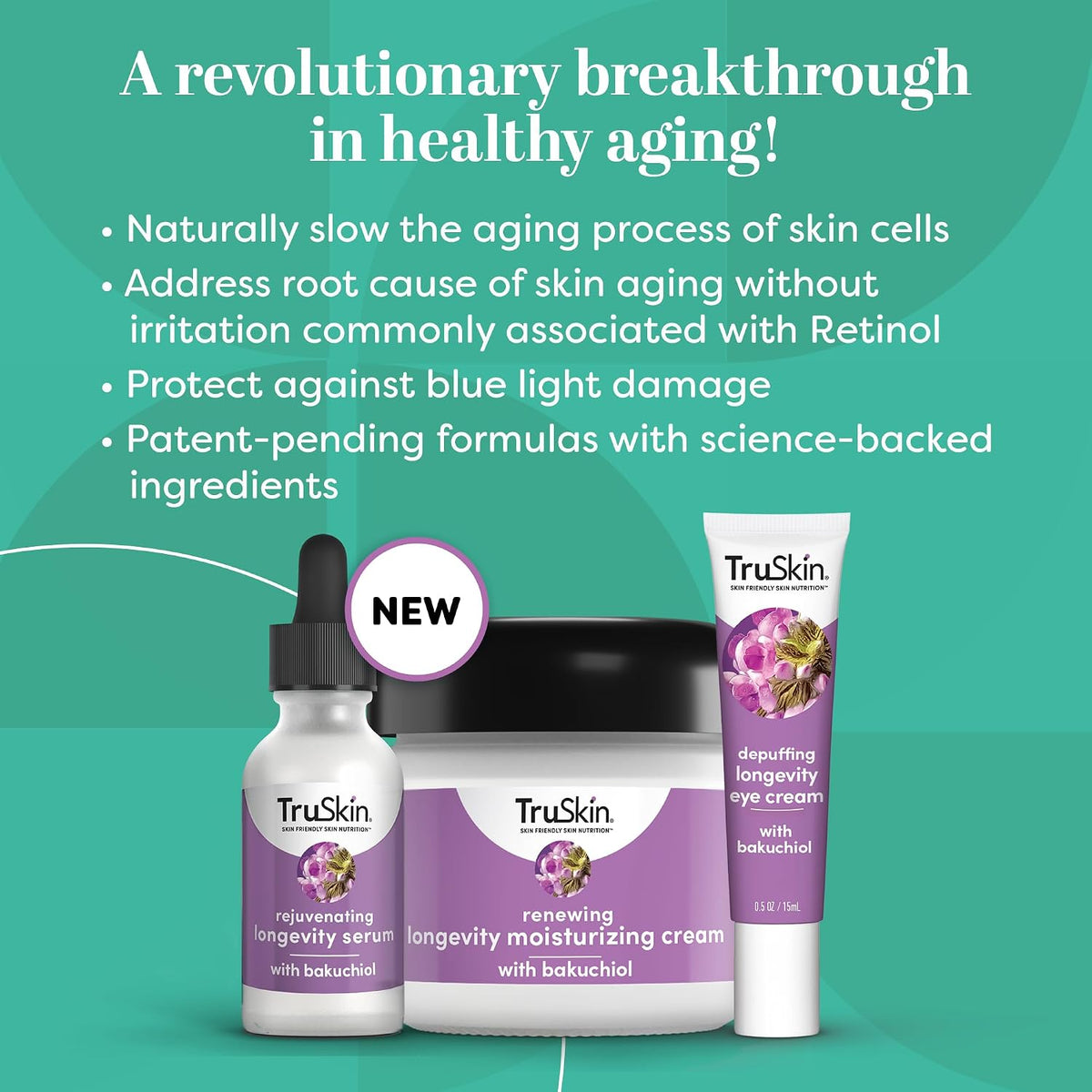 TruSkin Caffeine Eye Cream with Bakuchiol, 15 ml (0.5 fl oz) - view 6