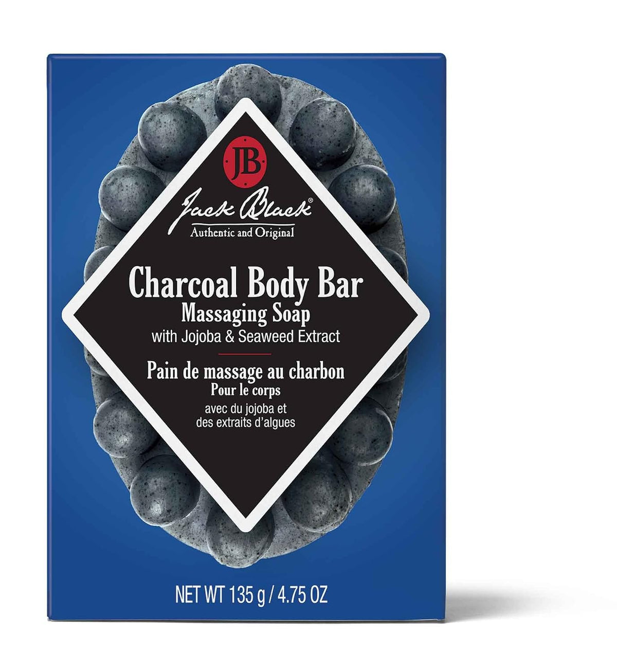 Jack Black Charcoal Body Bar Massaging Soap for Men 135 g (4.75 oz) — alternate product view
