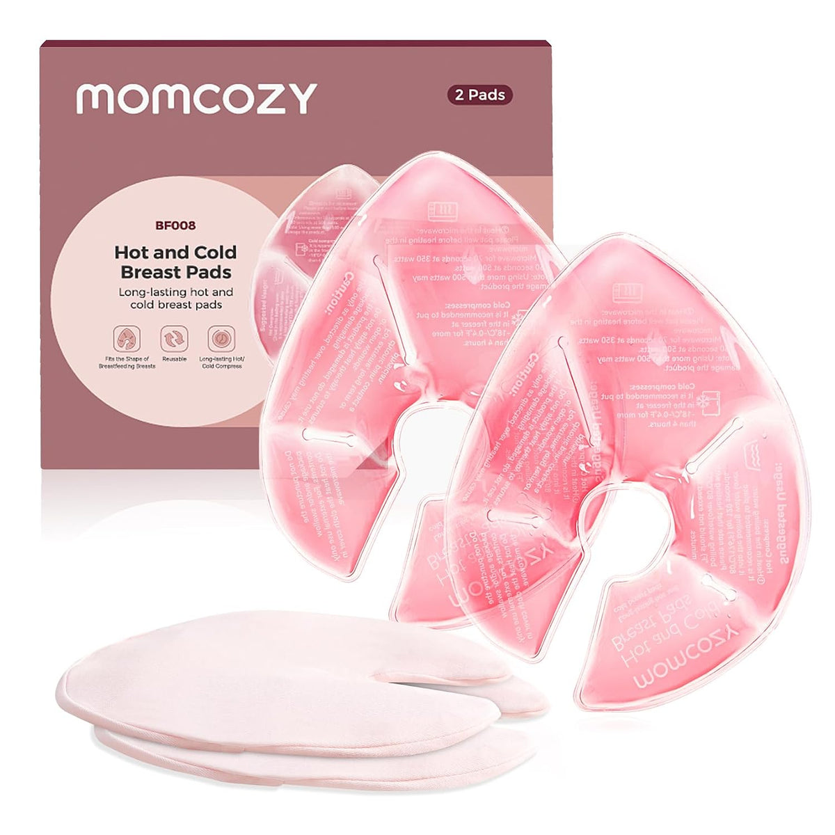 Momcozy Large Hot and Cold Breast Therapy Packs, Pack of 2 — product view