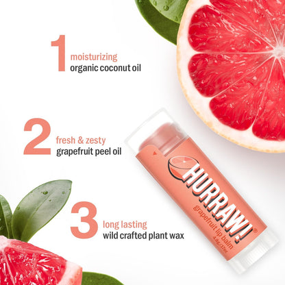 Hurraw! Grapefruit Lip Balm, 4.8 g - view 2