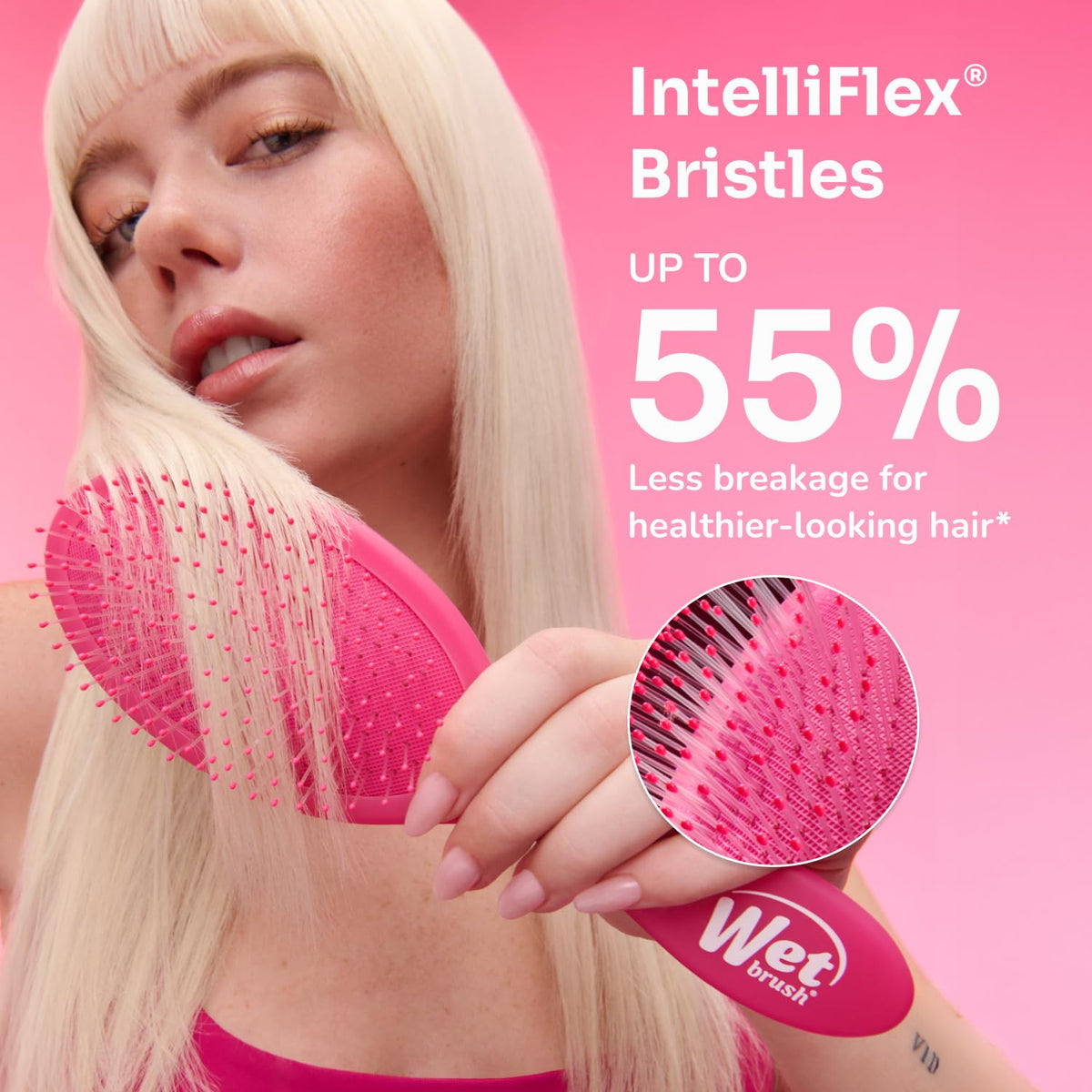Wet Brush Original Detangler Hair Brush, Black Frost - view 6