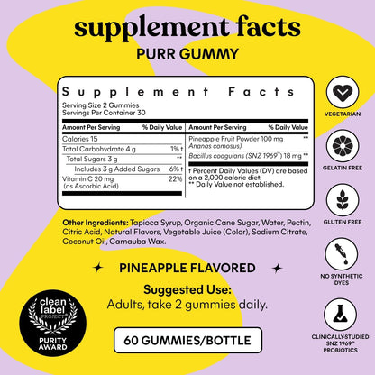 Lemme Purr Vaginal Probiotic Gummies for Women, 30-Day Supply - view 6