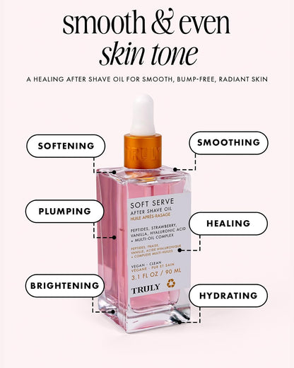 Truly Beauty Soft Serve After Shave Oil Strawberry Vanilla 3.1 fl oz - view 2