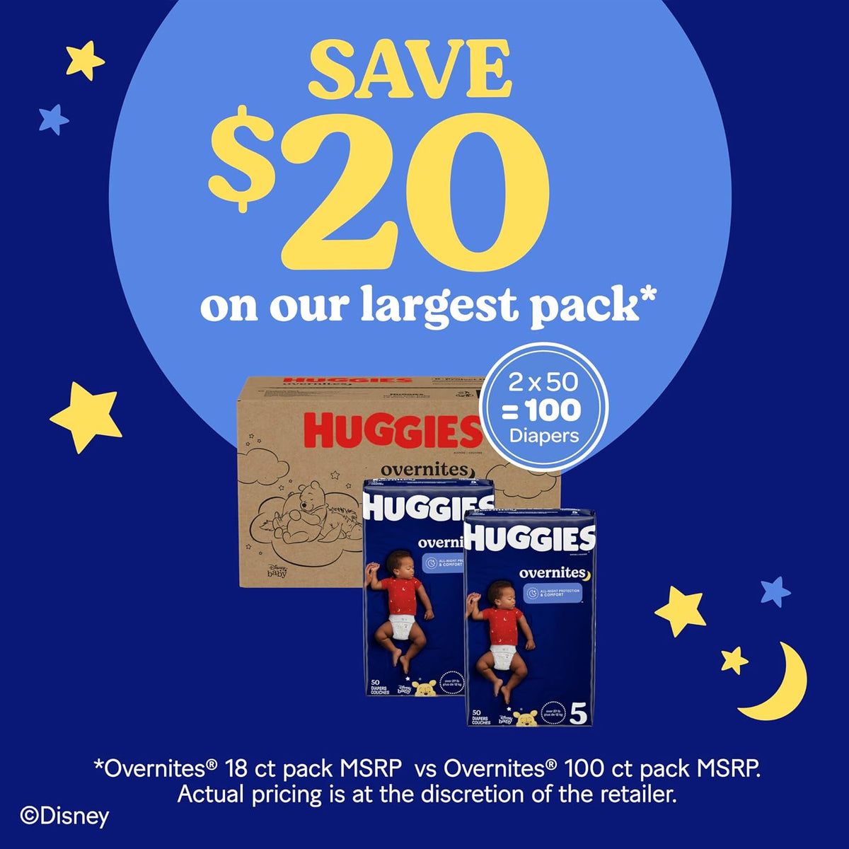 Huggies Overnites Nappies, Size 5 (27+ lbs), 100 Count - view 5