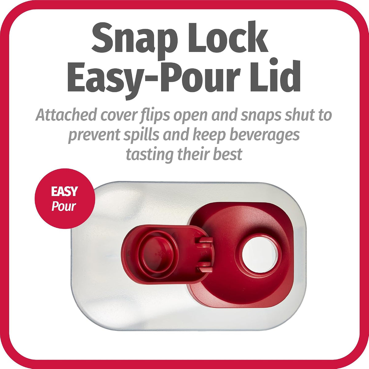 GoodCook 1 Quart Bottle with Snap Lock Easy-Pour Lid, Clear - view 5