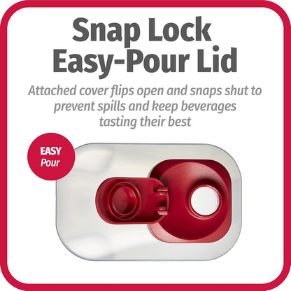 GoodCook 1 Quart Bottle with Snap Lock Easy-Pour Lid, Clear - view 5