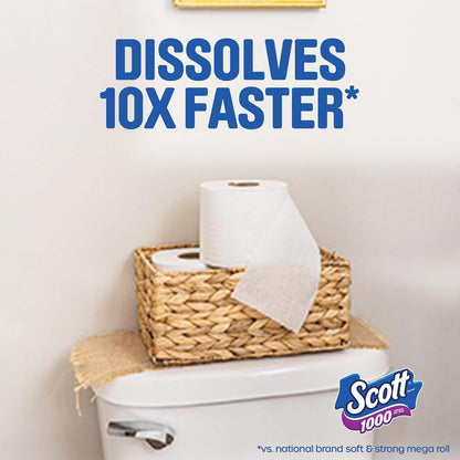 Scott 1000 Trusted Clean Toilet Paper 32 Rolls, 1000 Sheets per Roll - view 6