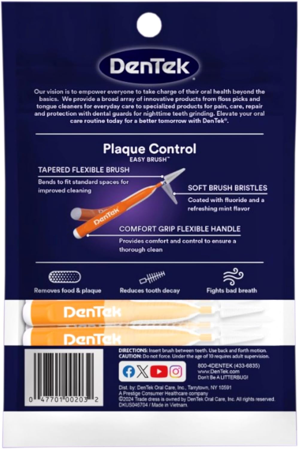 DenTek Easy Brush Cleaners, 16 Each - view 2