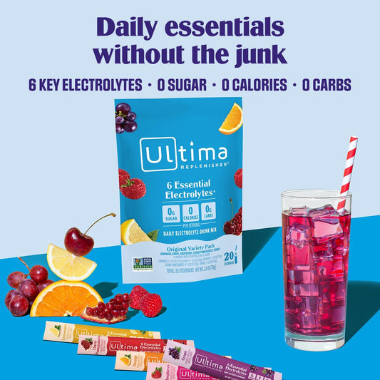 Ultima Replenisher Electrolyte Drink Mix, Original Variety, 20 Stickpacks - view 2