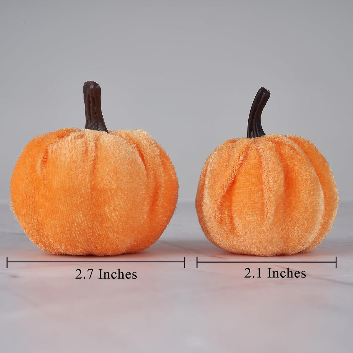 Diahom Artificial Velvet Pumpkins, 12 Piece Autumn Decor Set - view 4