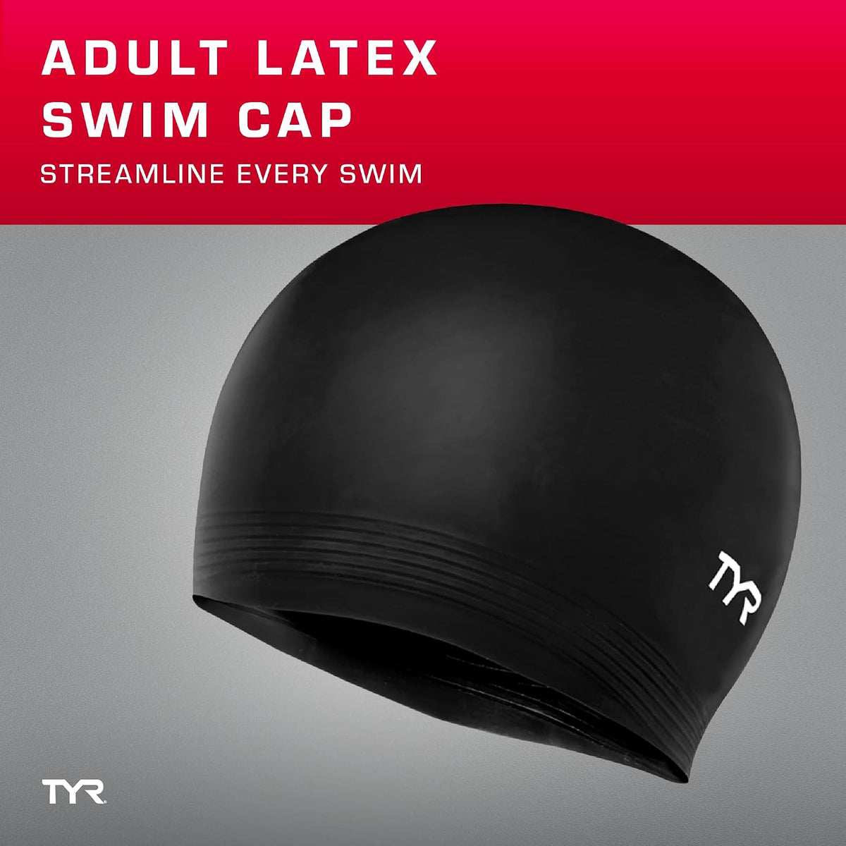 TYR Adult Latex Swim Cap, Unisex - view 2