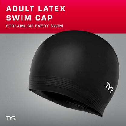 TYR Adult Latex Swim Cap, Unisex - view 2