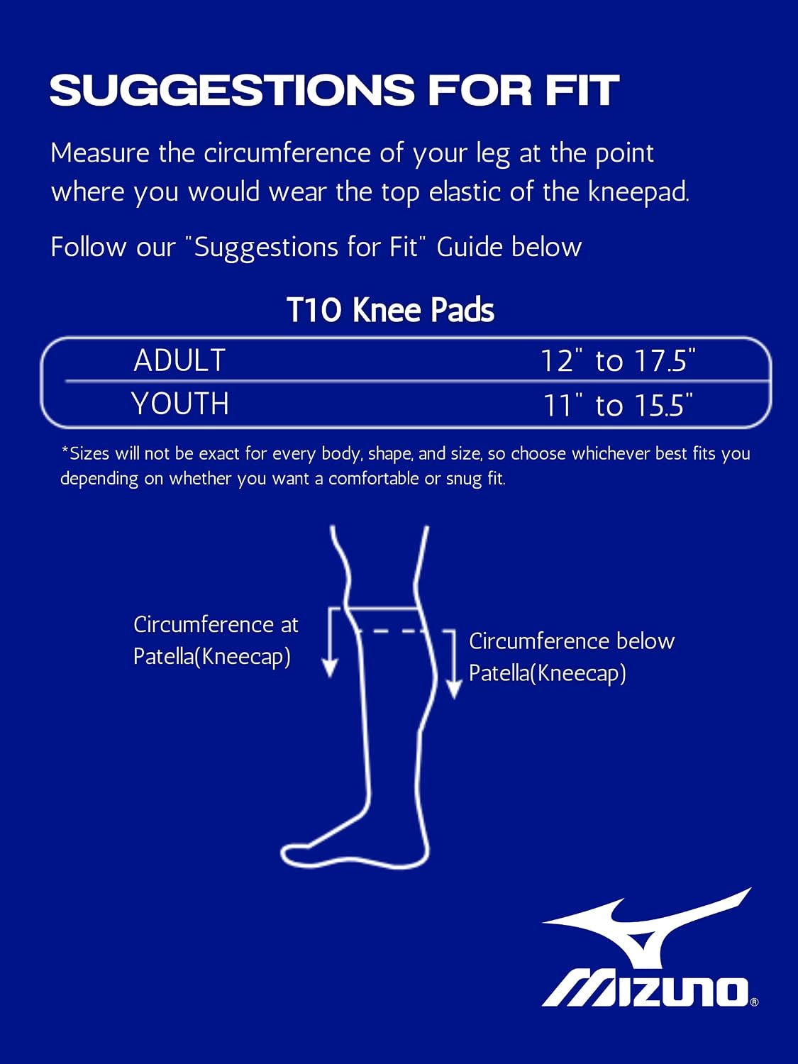 Mizuno T10 Plus Volleyball Kneepad, Adult, White - view 5